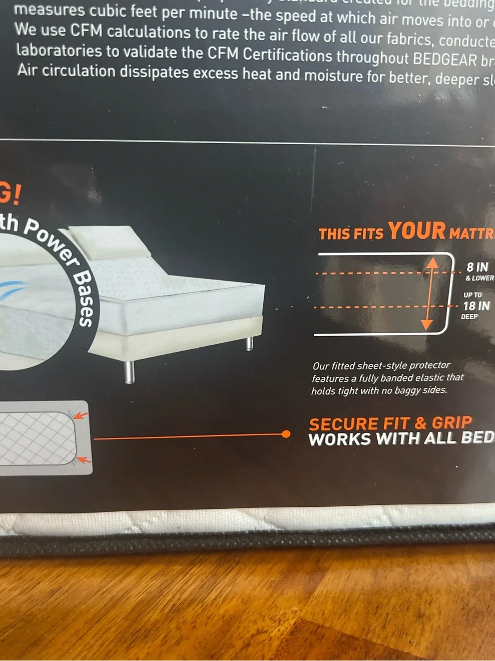 Bedgear Performance Queen Mattress Protector - Moisture Wicking/ Waterproof